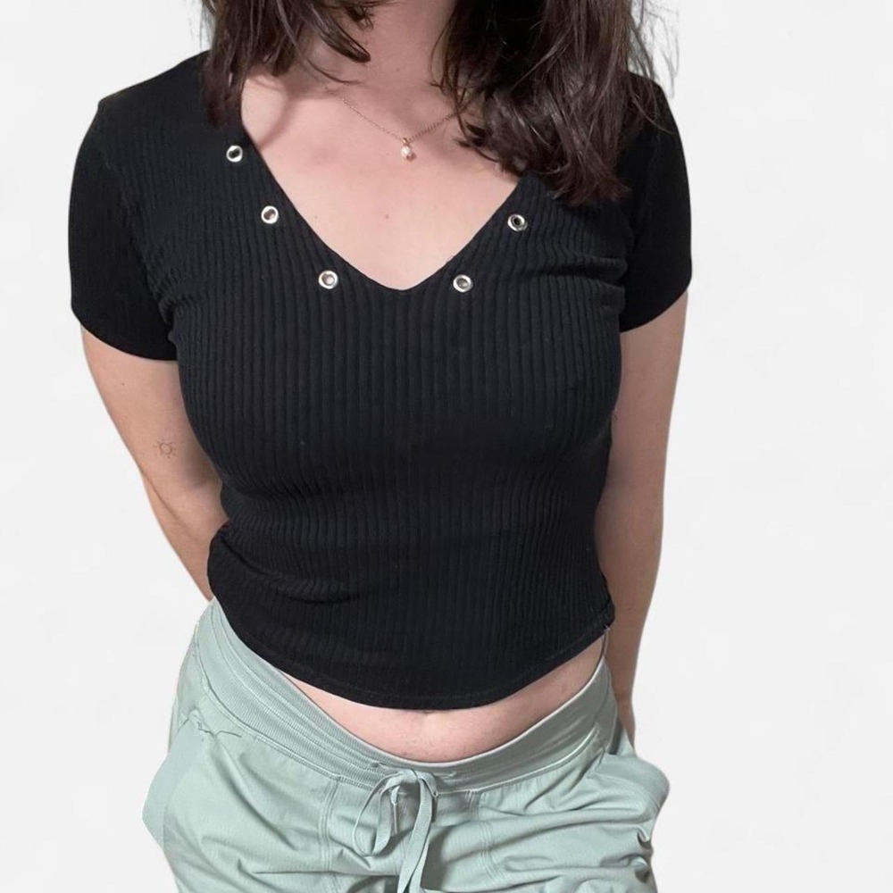 Zara Black Crop Top